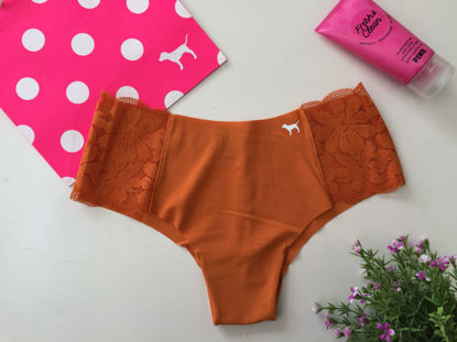 Imagen de PINK Panty Cheekster Naranja Detalle de Encaje